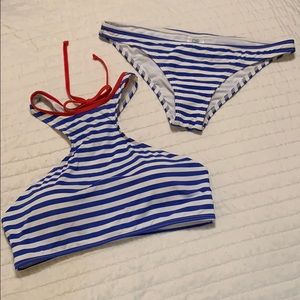 Piha Bikini. Red White & Blue. Size 10.